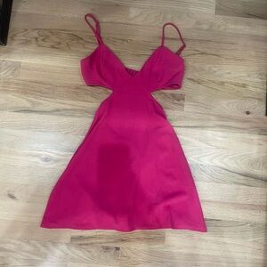 Pink Cutout Mini Dress
